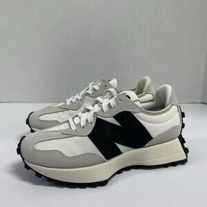New Balance 327 Sea Salt Black WS327FE Size 5.5 White Low Top Runner Shoe